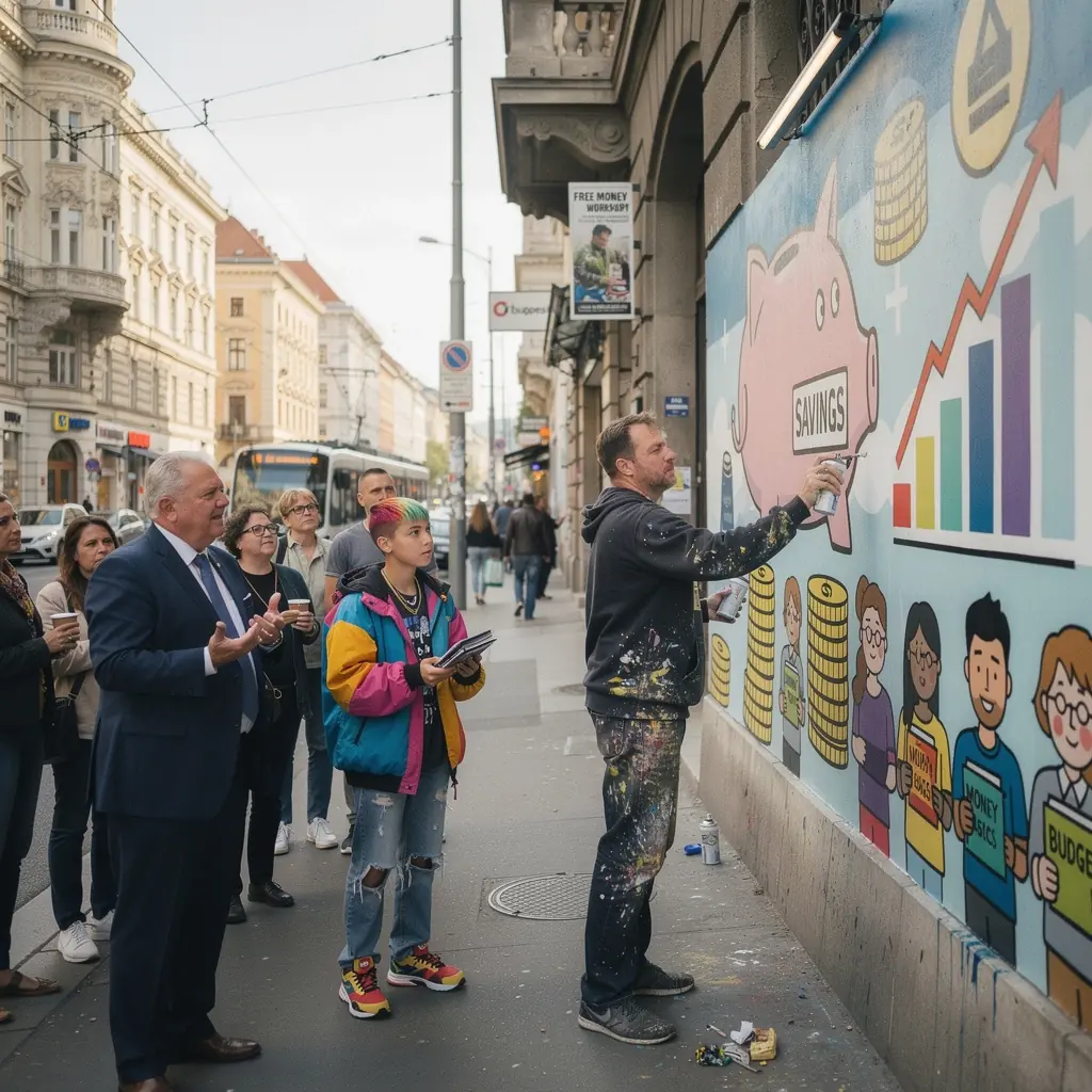 Grafika, amely bemutatja a költségvetés készítésének lépéseit, egyszerű és érthető módon.