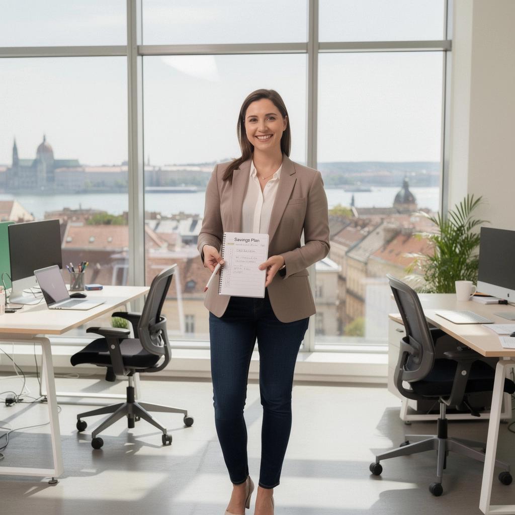 Személyes pénzügyi szokások kialakításához vezető lépések ábrázolása.